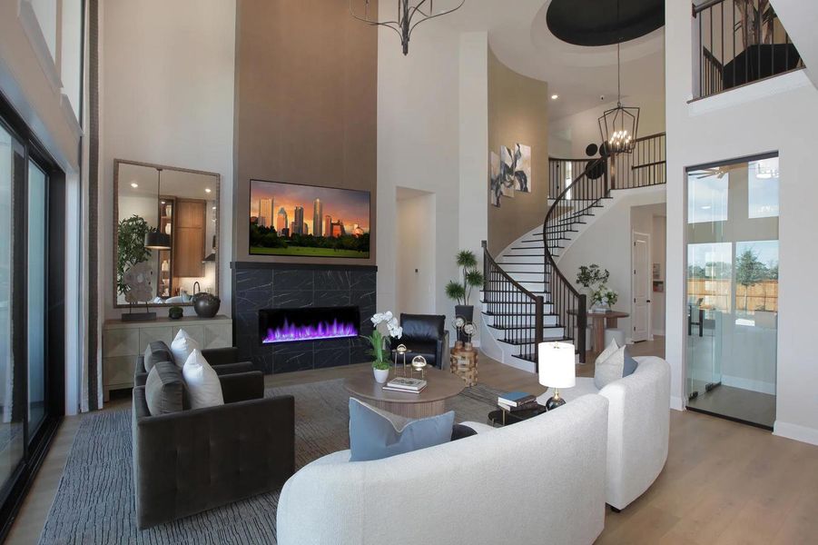 Furnished interior view inside a new home in Wolf Ranch West Bend - 60', Georgetown (Image 14).