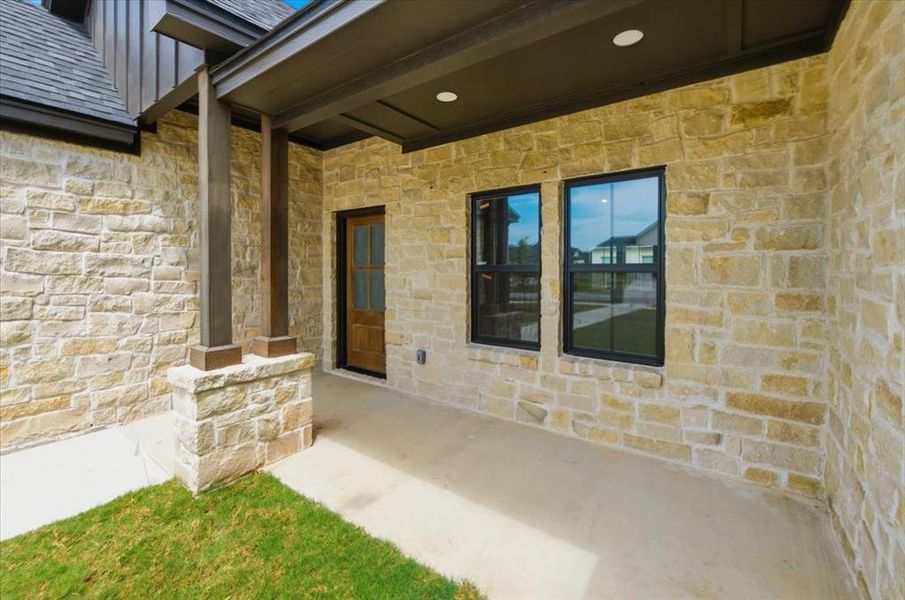 Exterior details and patio area of a home in , Woodway (Image 22). Exterior details and patio area of a home in , Woodway (Image 22).