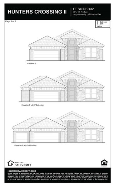 Exterior rendering of this home design in , Sealy, TX (Image 2).