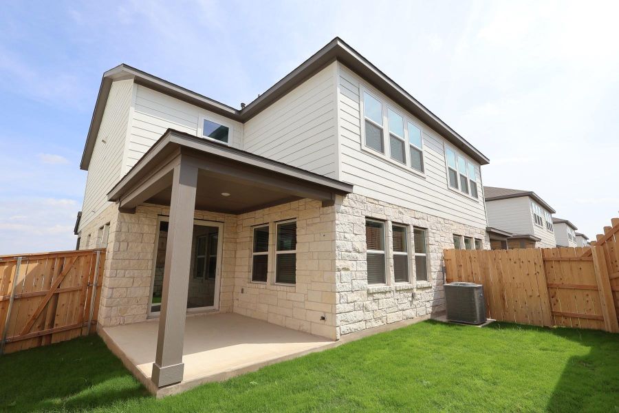 Exterior details and patio area of a home in Park Central, Georgetown (Image 3).
