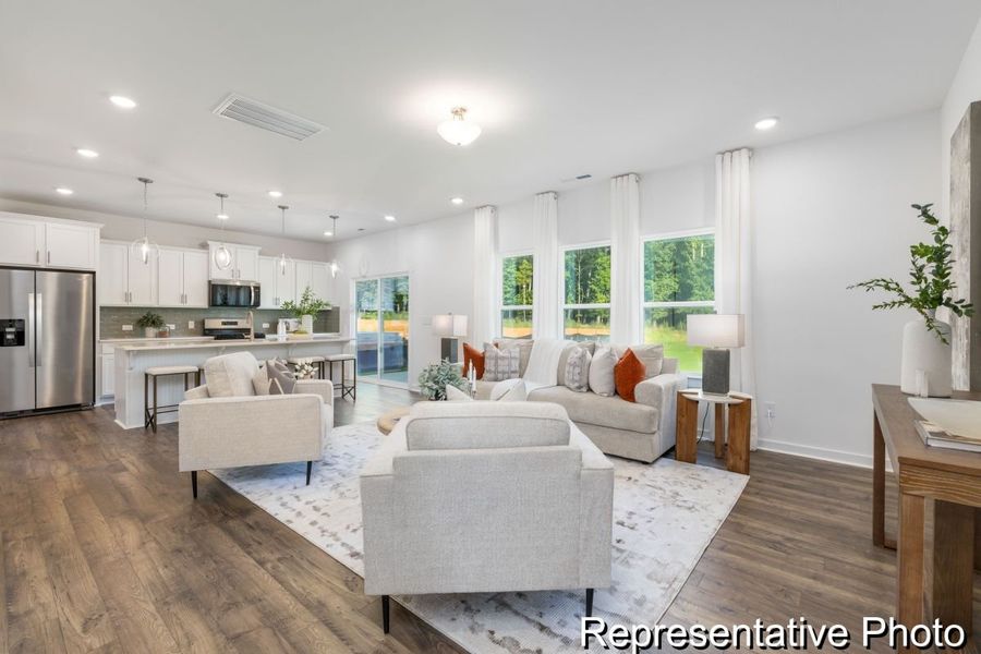 Furnished interior view inside a new home in Copper Ridge at Flowers Plantation, Clayton (Image 11).