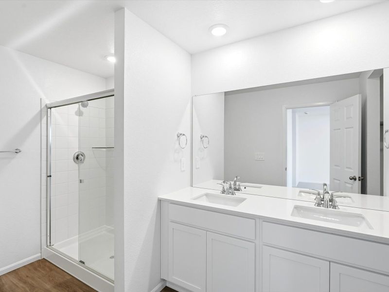 Furnished interior view inside a new home in Skyview at High Point, Aurora (Image 6).