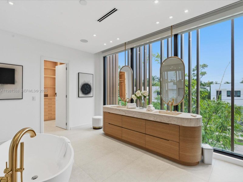 Furnished interior view inside a new home in , Miami (Image 45).
