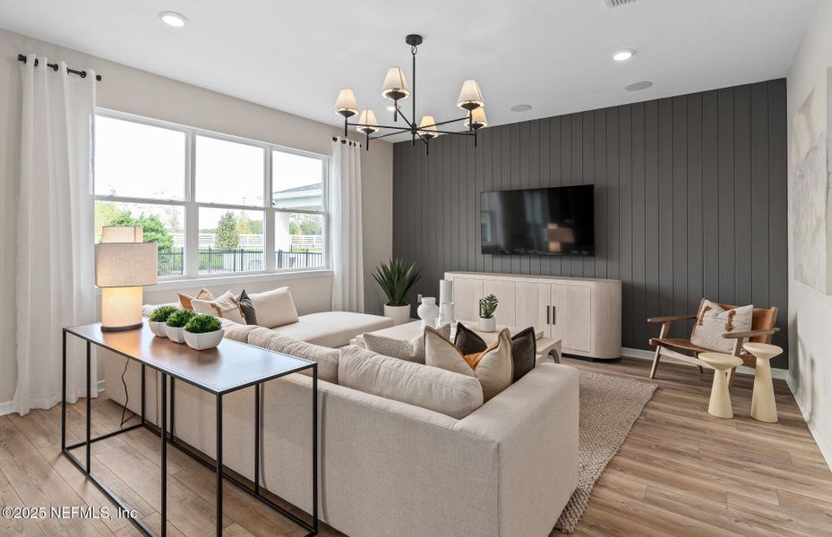 Furnished interior view inside a new home in Westerly Park at Wildlight, Yulee (Image 12).
