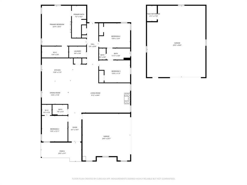 View of property floor plan (aprox dimentions)