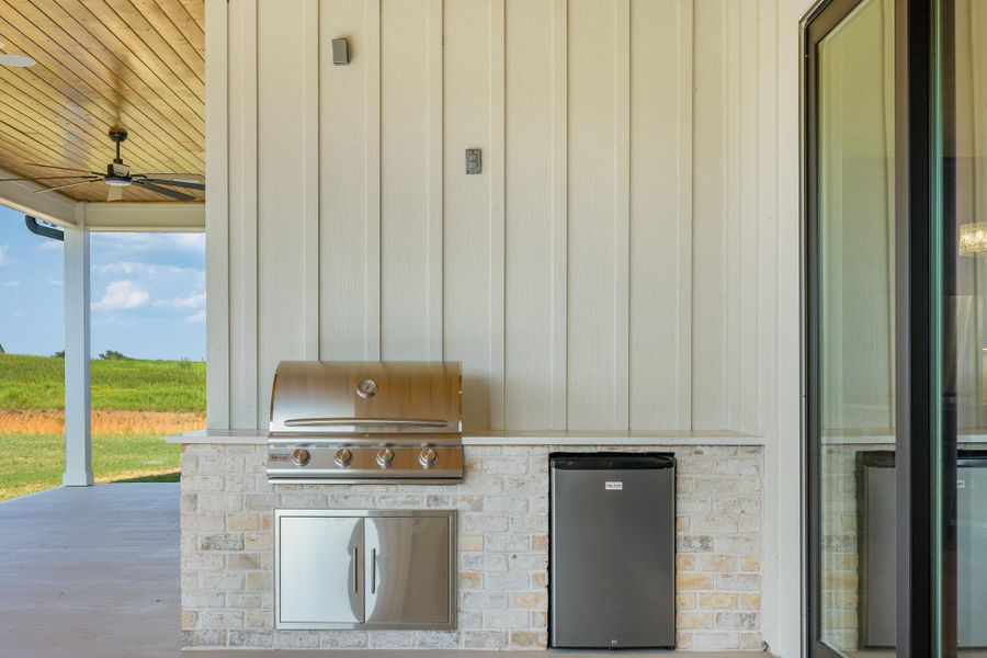 Exterior details and patio area of a home in , Chappell Hill (Image 26).