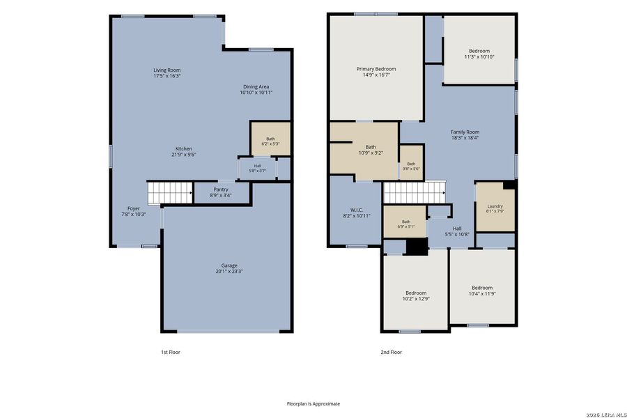 2D floor plan layout of this home in The Links at River Bend, Floresville, TX (Image 5).