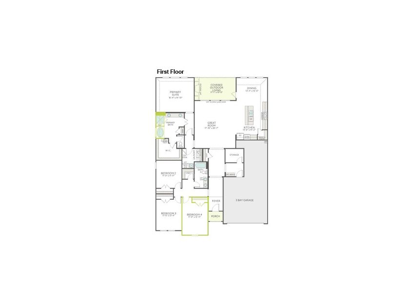 2D floor plan layout of this home in LaPrelle, Fort Worth, TX (Image 3). 2D floor plan layout of this home in LaPrelle, Fort Worth, TX (Image 3).