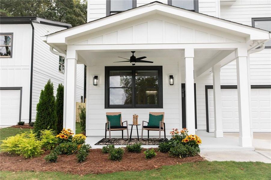 Exterior details and patio area of a home in , Atlanta (Image 28).