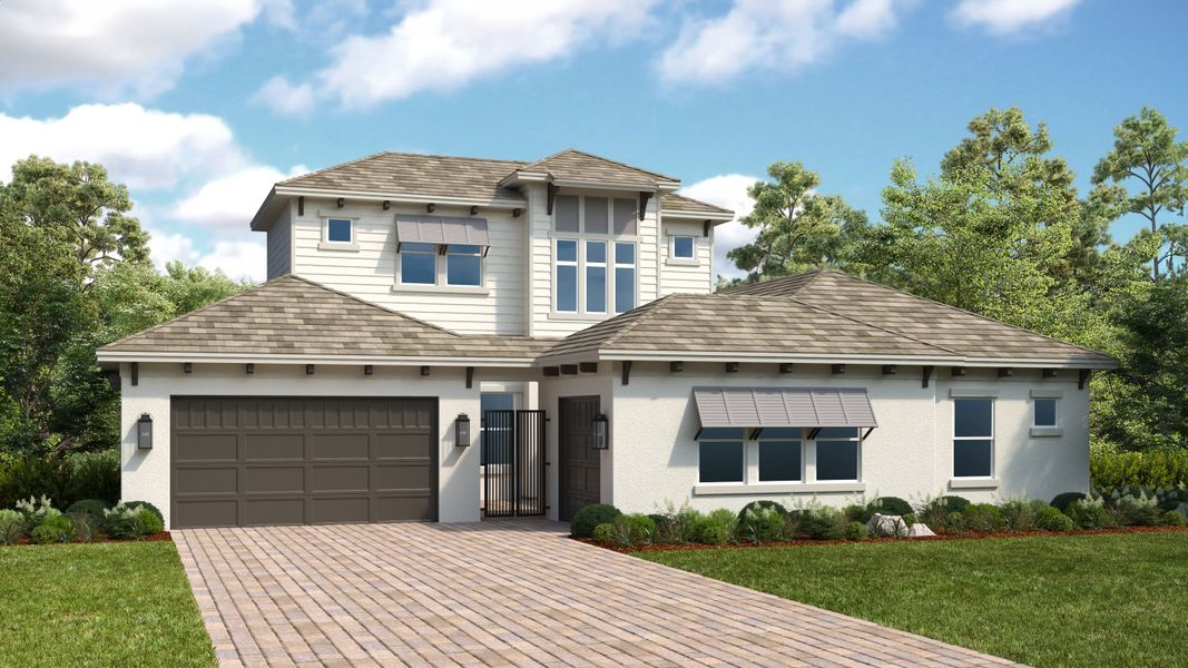 Representative exterior photo of a completed home built from the Humboldt II by Taylor Morrison in Victoria Lakes, Odessa, FL (Image 3).