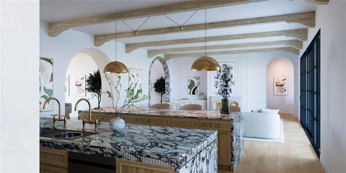 Furnished interior view inside a new home in , Dallas (Image 7).