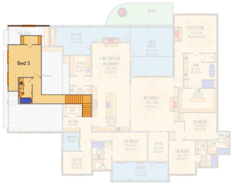 2D floor plan layout of this home in , Acworth, GA (Image 3).