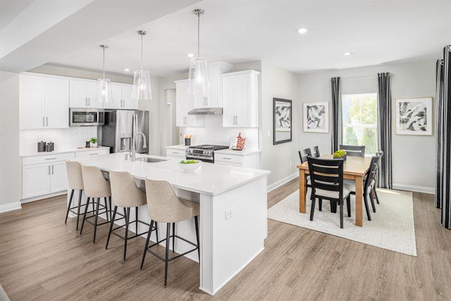 Representative furnished interior of a home built from the Columbia by Ryan Homes in Crystal Falls, Dawsonville (Image 4).