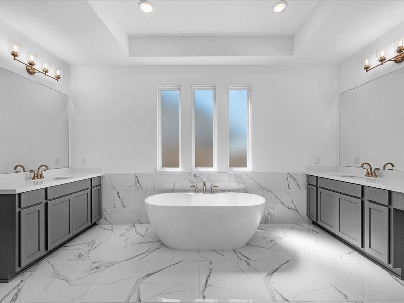 Furnished interior view inside a new home in Meridiana, Manvel (Image 8).