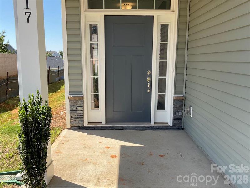 Exterior details and patio area of a home in Village at Parkside, Gastonia (Image 3).