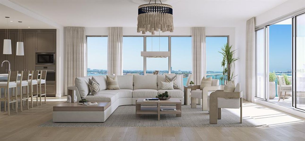 Furnished interior view inside a new home in The Owen Golden Gate Point, Sarasota (Image 6). Furnished interior view inside a new home in The Owen Golden Gate Point, Sarasota (Image 6).