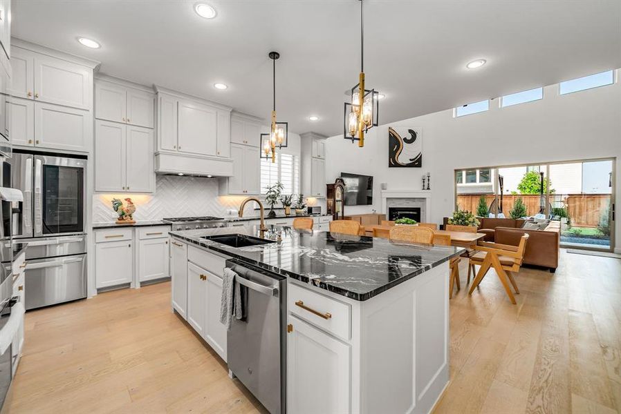 Furnished interior view inside a new home in Fields 50', Frisco (Image 9).