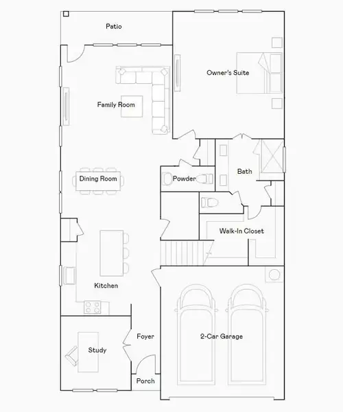 2D floor plan layout of this home in The Grand Prairie, Hockley, TX (Image 4).