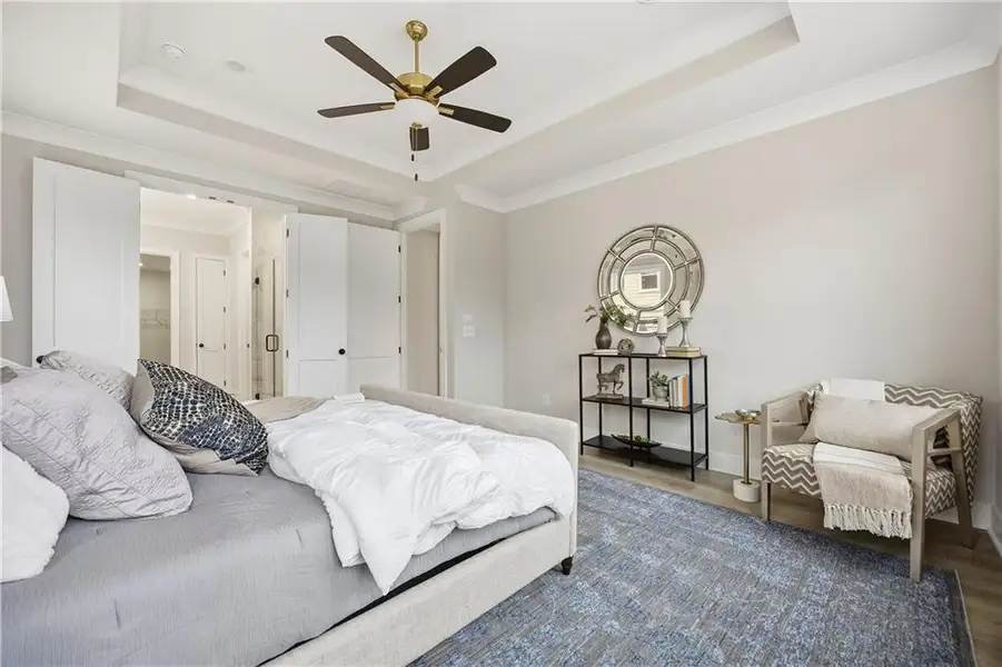 Furnished interior view inside a new home in Yellowstone Farms, Cumming (Image 9).