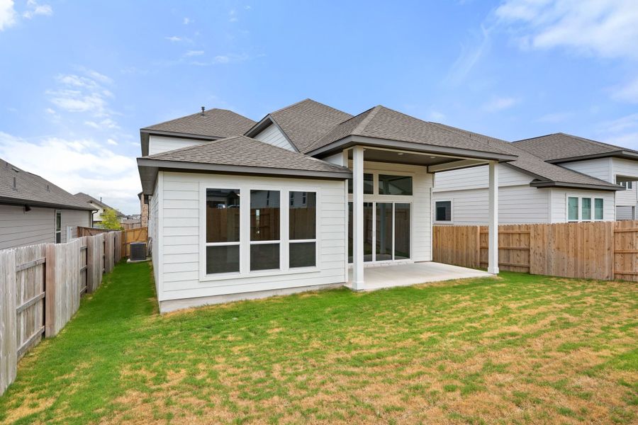 Exterior details and patio area of a home in Park Central, Georgetown (Image 25).