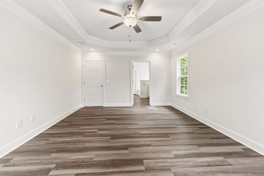 Representative unfurnished interior of a home built from the Essex by Keystone Homes NC in Weybridge, Burlington (Image 81).