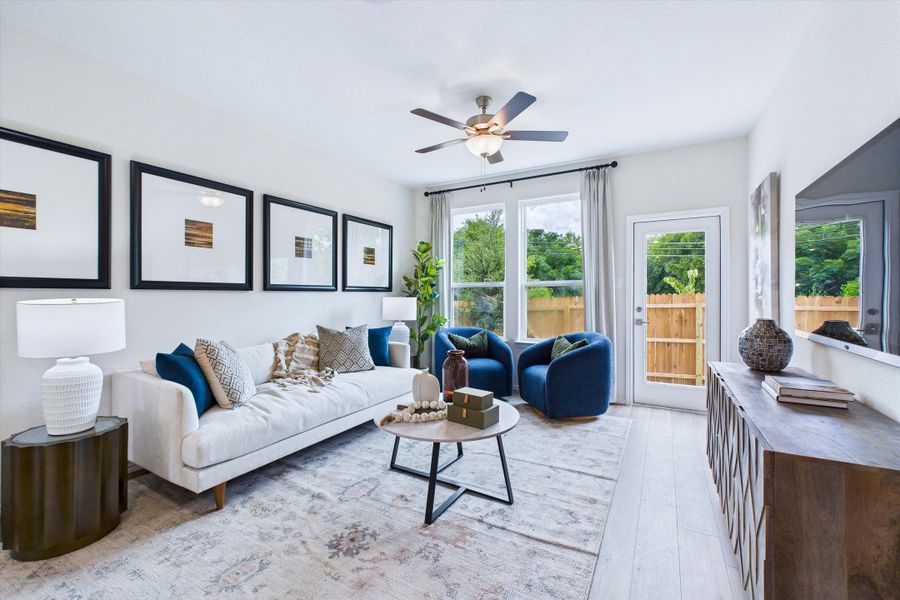 Representative furnished interior of a home built from the The Gillian C by Davidson Homes LLC in Cedar Heights, San Antonio (Image 15).