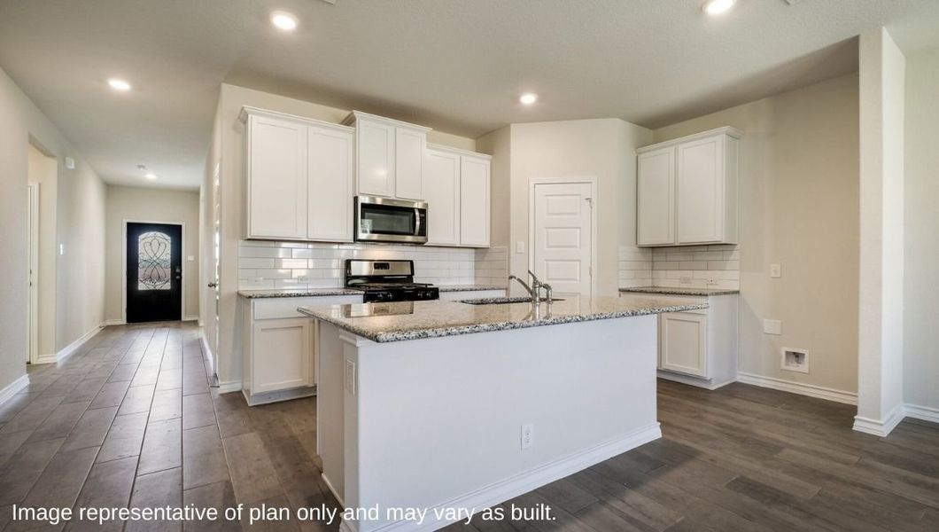Representative furnished interior of a home built from the The Irvine by D.R. Horton in Veranda, San Antonio (Image 5).