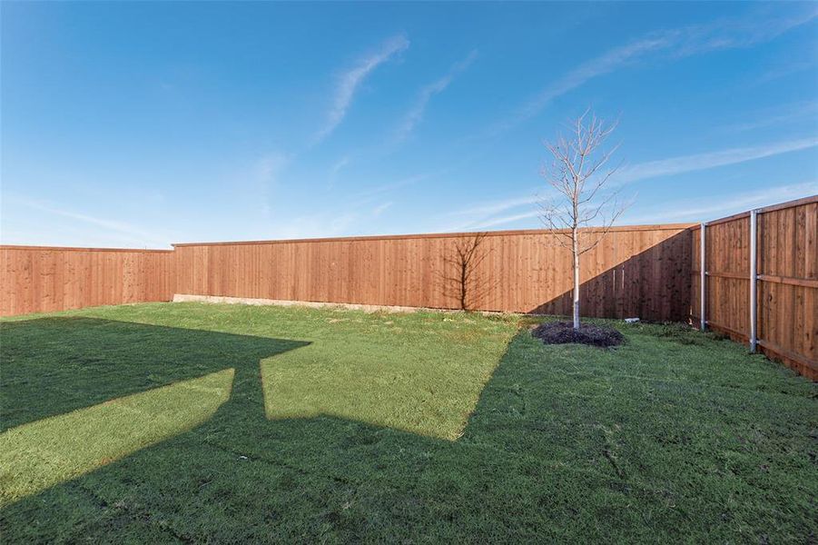 Exterior details and patio area of a home in Wildflower Ranch, Justin (Image 19).