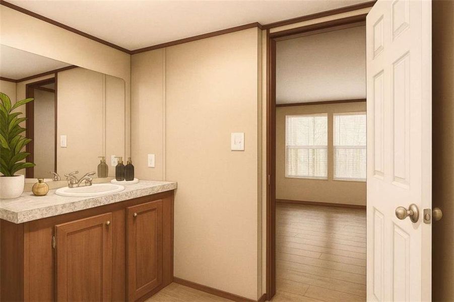 Furnished interior view inside a new home in , Ellijay (Image 34).