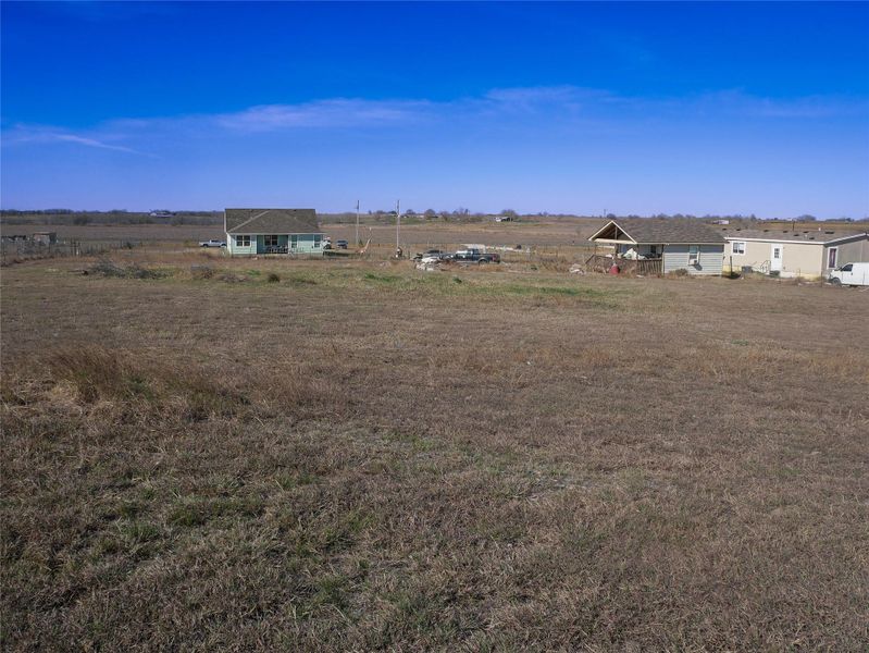 View of yard with a view of countryside