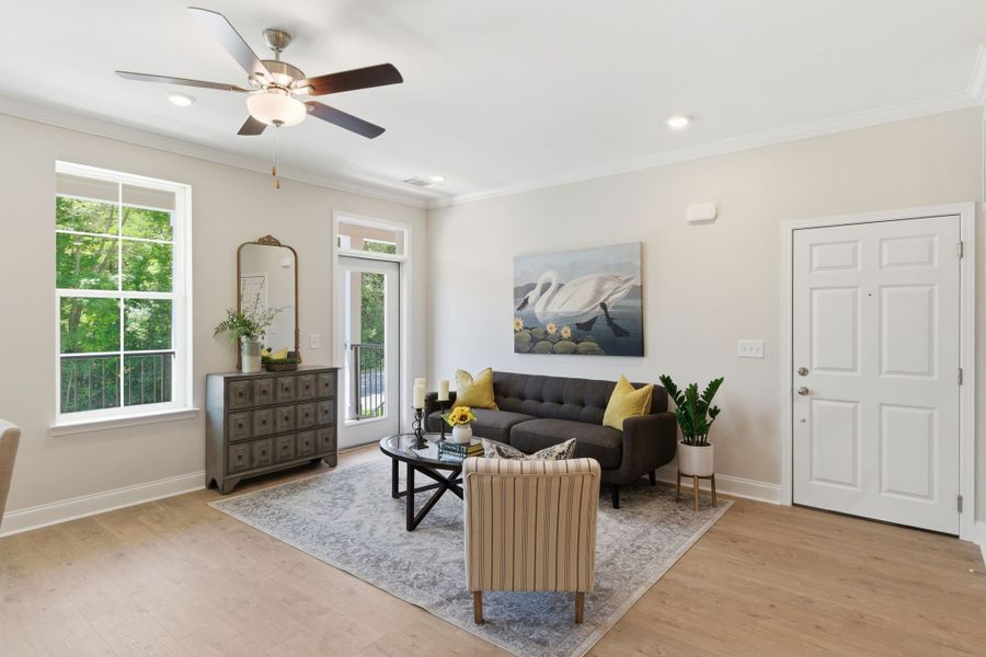 Furnished interior view inside a new home in Carothers Farms, Nolensville (Image 7). Furnished interior view inside a new home in Carothers Farms, Nolensville (Image 7).