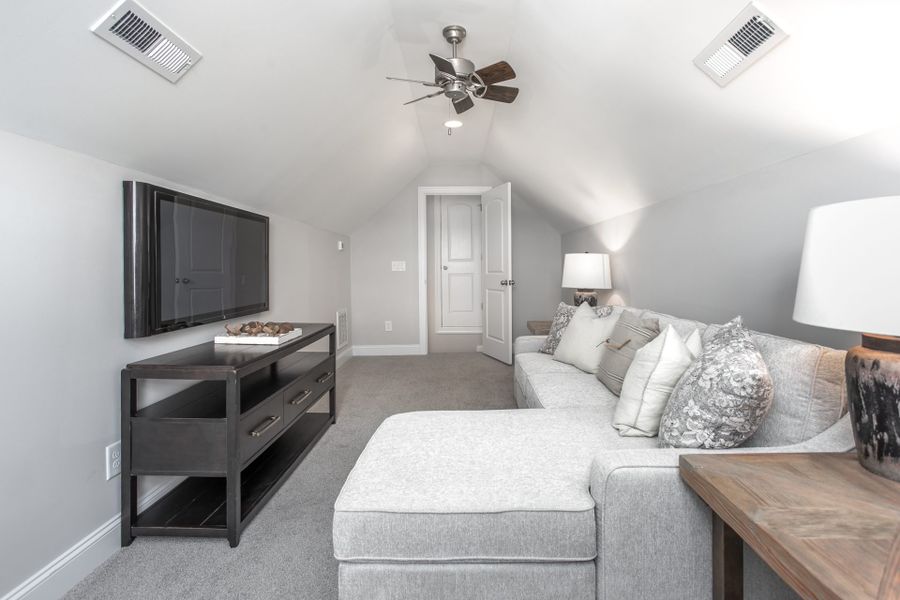 Representative furnished interior of a home built from the Manhattan by Keystone Homes NC in Weybridge, Burlington (Image 19).