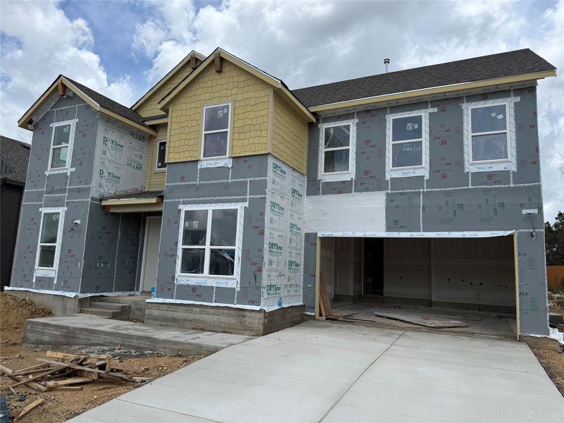 In-progress construction of a new home in Lariat, Liberty Hill, TX (Image 3). In-progress construction of a new home in Lariat, Liberty Hill, TX (Image 3).