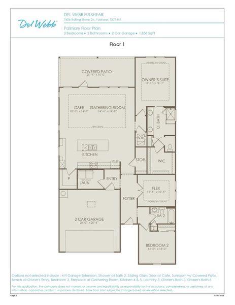 2D floor plan layout of this home in Del Webb Fulshear, Fulshear, TX (Image 2). 2D floor plan layout of this home in Del Webb Fulshear, Fulshear, TX (Image 2).