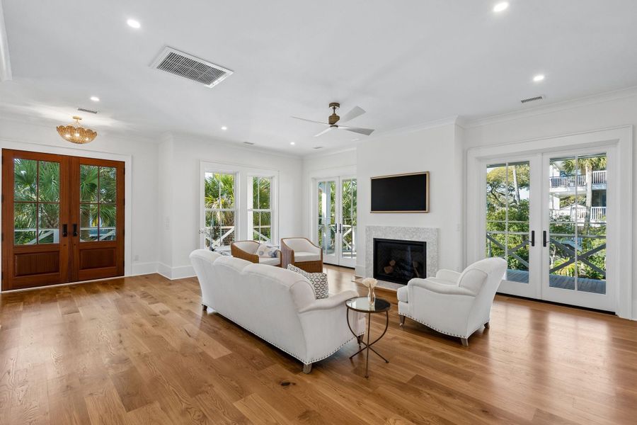 Furnished interior view inside a new home in , Folly Beach (Image 74).