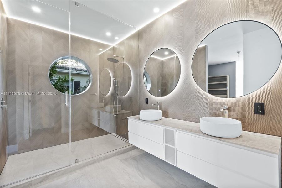 Furnished interior view inside a new home in , Miami Beach (Image 16). Furnished interior view inside a new home in , Miami Beach (Image 16).