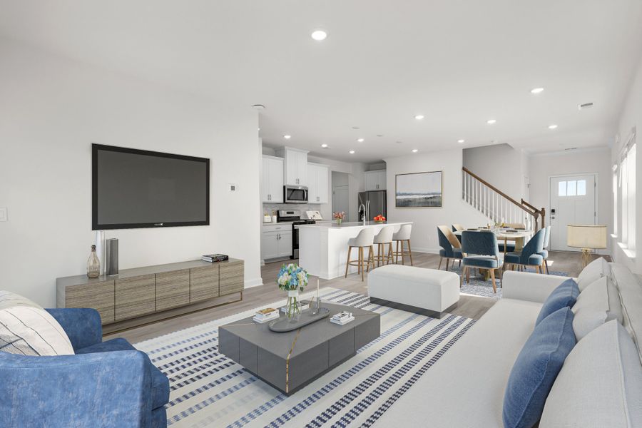 Furnished interior view inside a new home in Waterside - Boardwalk Series, Longs (Image 4).