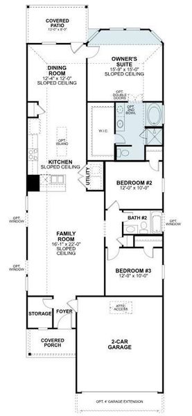 2D floor plan layout of this home in Sorella, Tomball, TX (Image 5).