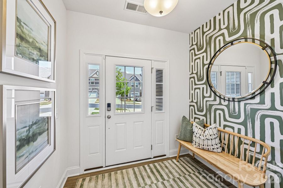 Model Home - Front Door Entry with Sidelights. Model Home - Front Door Entry with Sidelights.