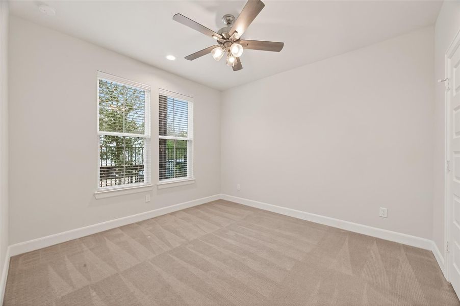 Spacious, unfurnished interior of a new home in The Corner At Buffalo Pointe, Houston (Image 21).