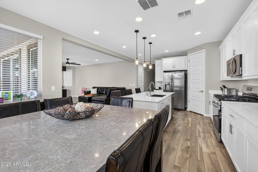 Extended Cabinetry to the Dining Area