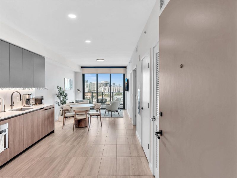 Furnished interior view inside a new home in , Miami Beach (Image 12).