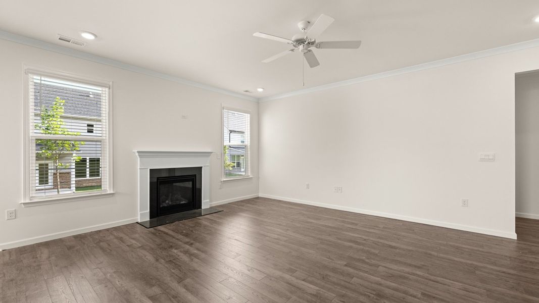 Representative unfurnished interior of a home built from the Hampshire by D.R. Horton in The Gates at Pates Creek, Hampton (Image 26). Representative unfurnished interior of a home built from the Hampshire by D.R. Horton in The Gates at Pates Creek, Hampton (Image 26).