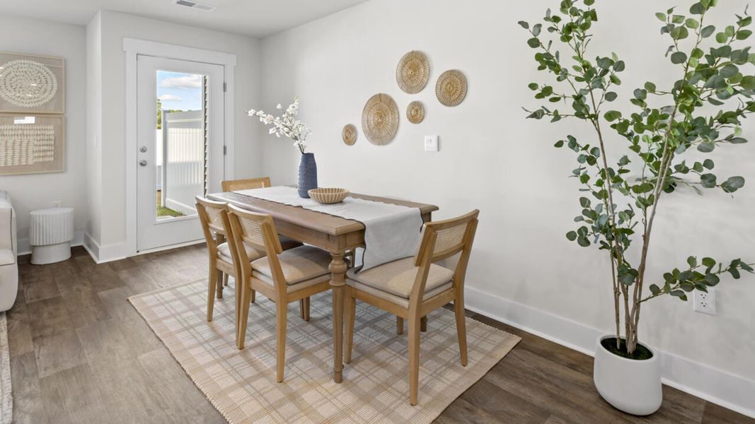Furnished interior view inside a new home in Waterside Townhomes, Surf City (Image 13).