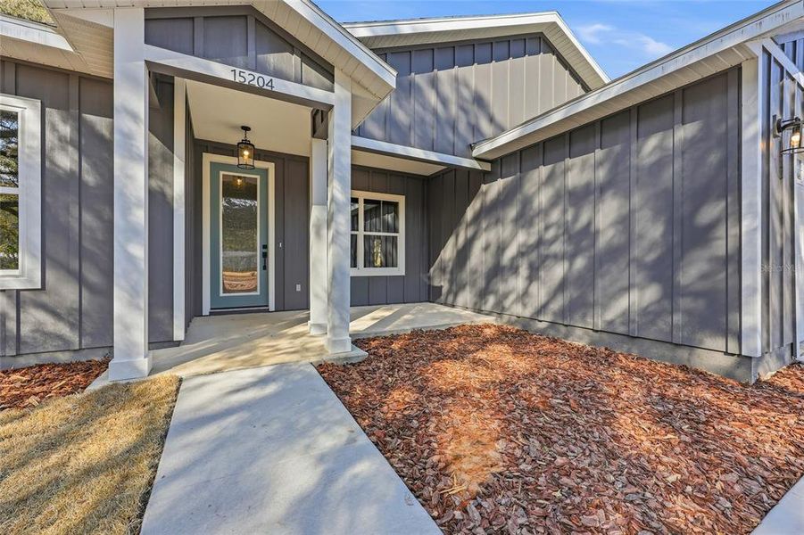 Exterior details and patio area of a home in , Archer (Image 4).
