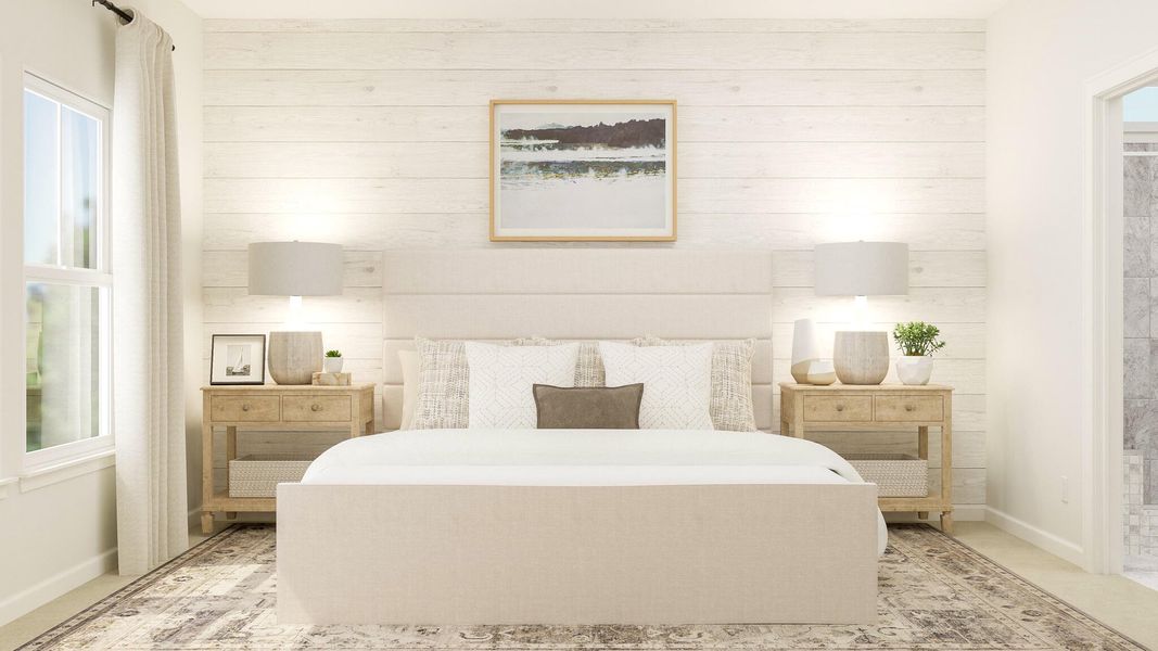 Furnished interior view inside a new home in Horizons at Carnes Crossroads | 55+: Cottage Collection, Summerville (Image 24).