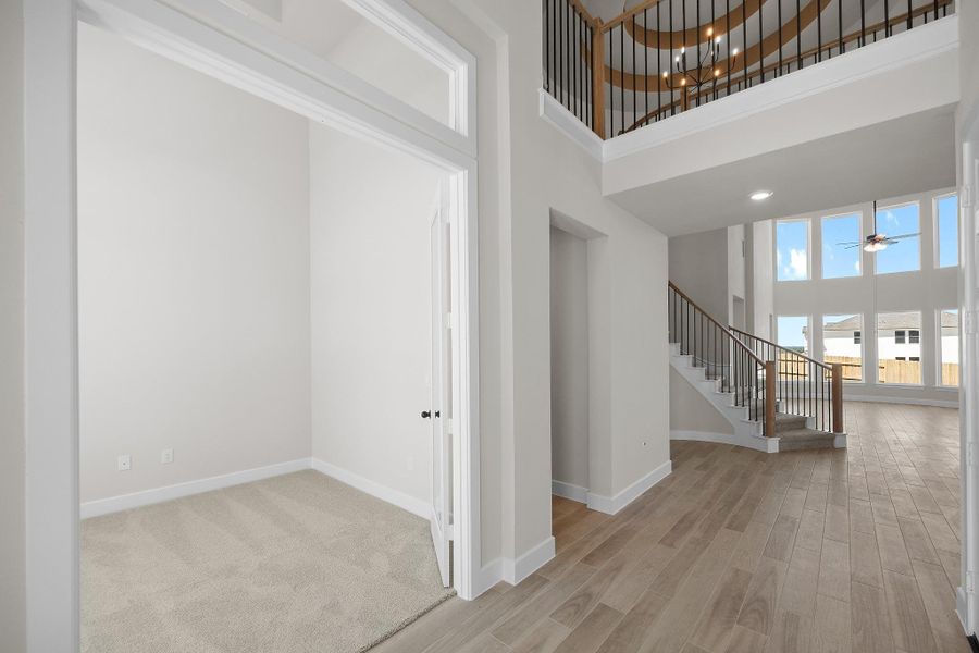 Spacious, unfurnished interior of a new home in Lariat, Liberty Hill (Image 26). Spacious, unfurnished interior of a new home in Lariat, Liberty Hill (Image 26).