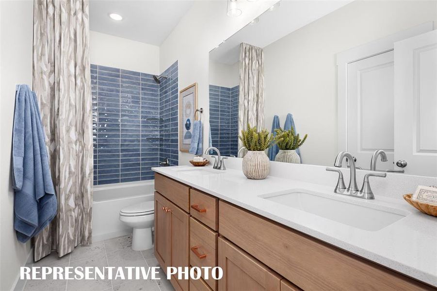 Friends and family will enjoy having their own space in this lovely guest bath! REPRESENTATIVE PHOTO