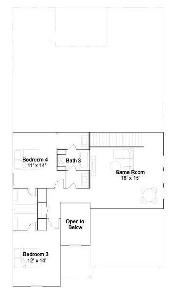 2D floor plan layout of this home in Winward Cove, Katy, TX (Image 2).