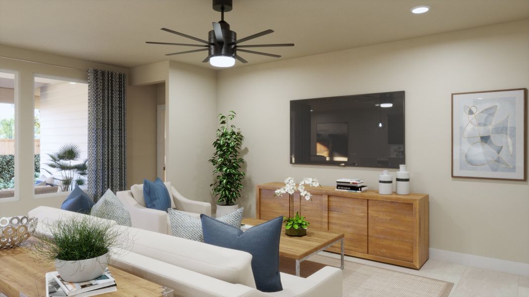 Representative furnished interior of a home built from the 4009 by Risewell Homes in Freedom at Anthem, Kyle (Image 3).